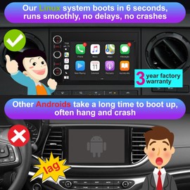 Double din car Stereo for Ford F150/F250/F350 2004-2014,f150 Radio Built-in Wireless Apple carplay & Android Auto,FM/AM/RDS Radio,Bluetooth,HD Call,SWC,USB Playback,DSP,Mirror Link,High Power Output