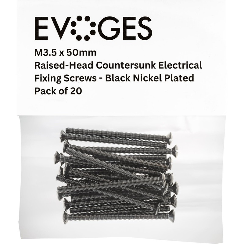 Evoges M3.5 x 50mm Long Raised Countersunk Slotted Head Electrical