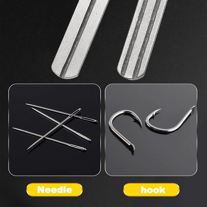IRYNA Hook Sharpener Diamond Fishing Hook Sharpener File Fishing Sharpening