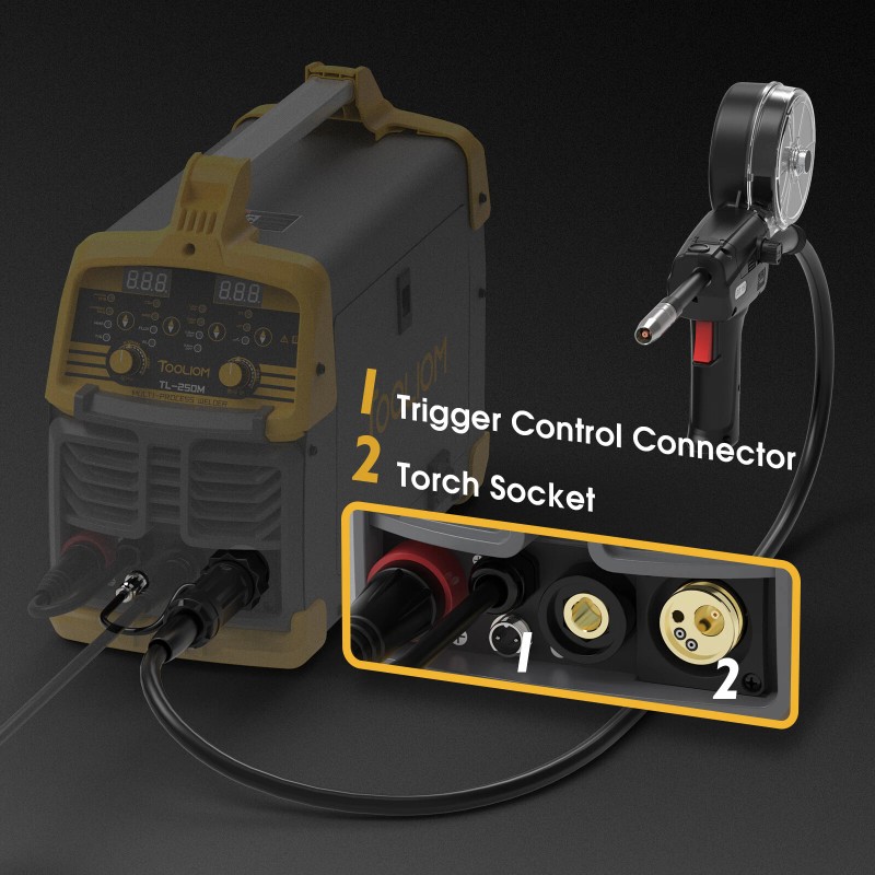 TOOLIOM Spool Gun 150A for TL-250M Aluminum MIG Welder