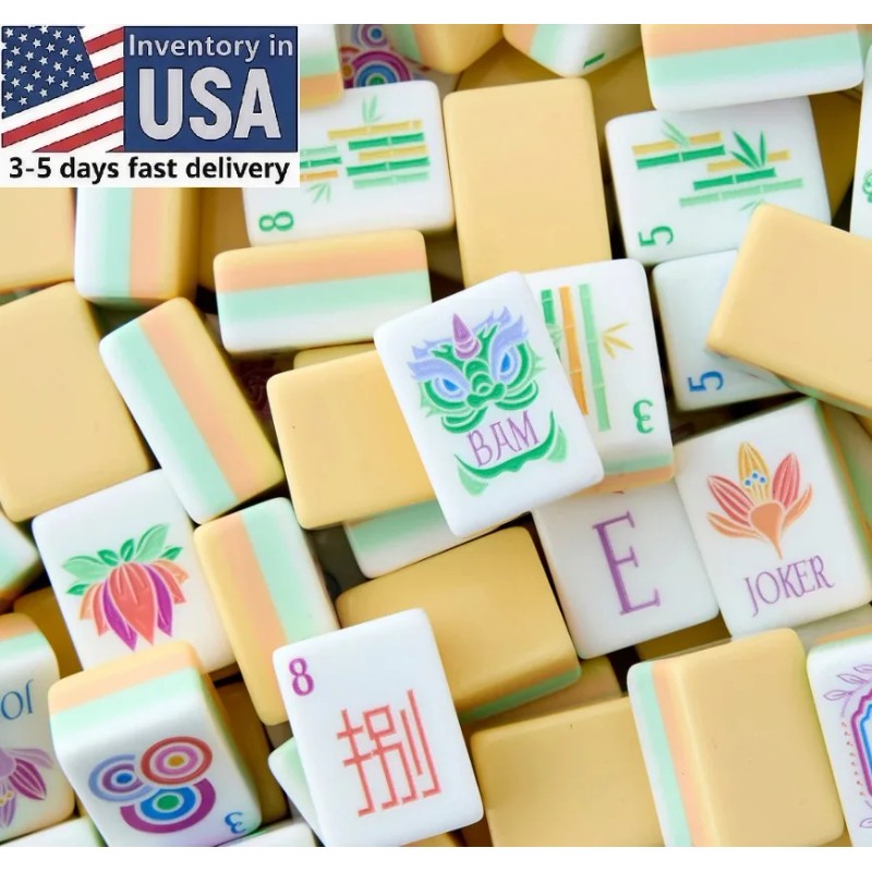 American Mahjong Acrylic Mahjong Tiles 4-layer Engraved American Mahjong Tiles