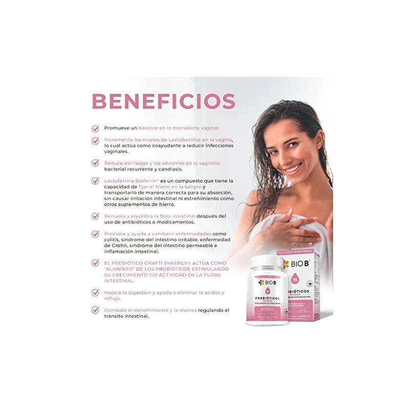 Bio Probióticos Women Billones Ufc Hierro Bioferrin Cepas Especializadas Mujer
