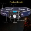 Outdoor USB Rechargeable LED Fishing Headlamp Finger Sensing Waterproof Headlight