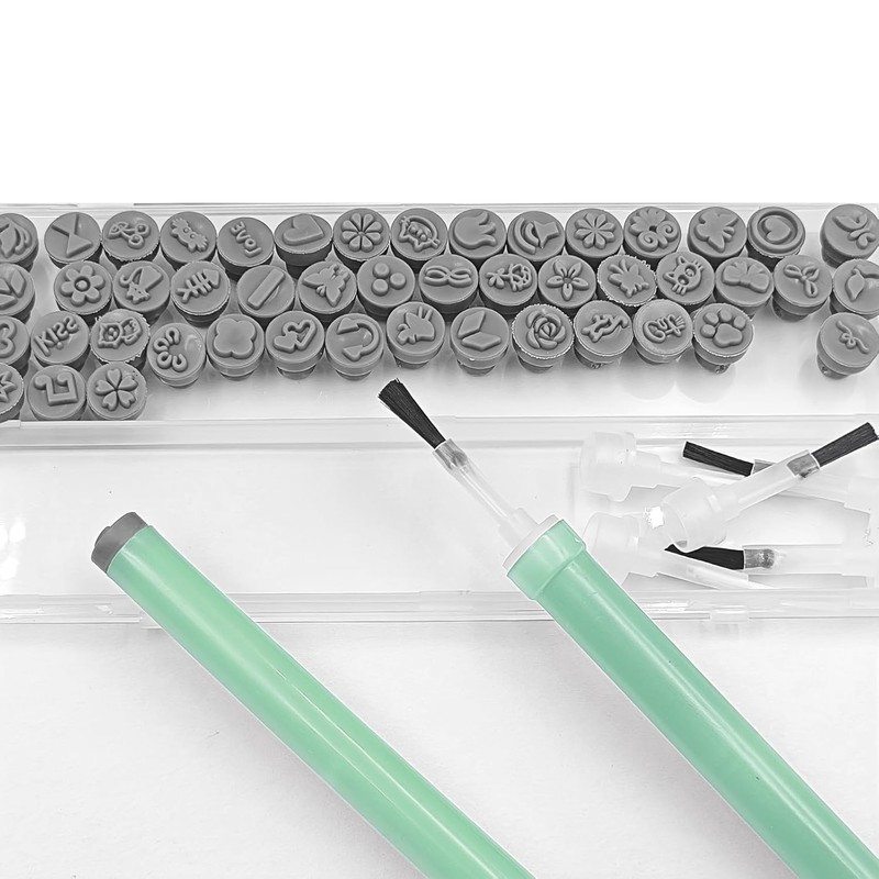 56Pcs Nail Art Stamping Pen Set Reusable DIY Nail Art