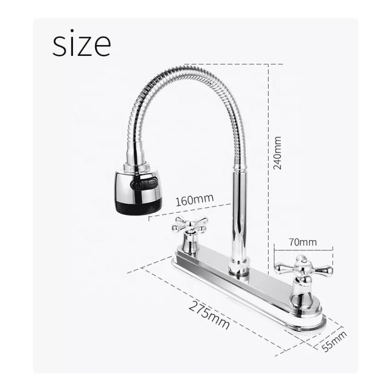 Bitka Grifo mezclador doble comando Bitka BKMF1015 con filtro de