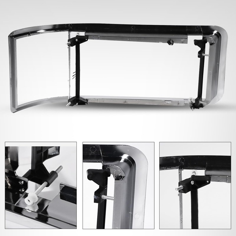 Hpdmauto Chrome Headlight Lamp Bezel fit for Mack CH Truck