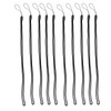 10pcs Neck Lanyard Black Polyester Badge Holder for Students Staff