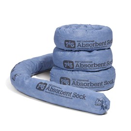 New Pig Mildew-Resistant Absorbent Socks | Water Absorbing Snake | Each 3" x 4' Sock Absorbs Up to 1 Gal | 4 Absorbing Socks | PIG106