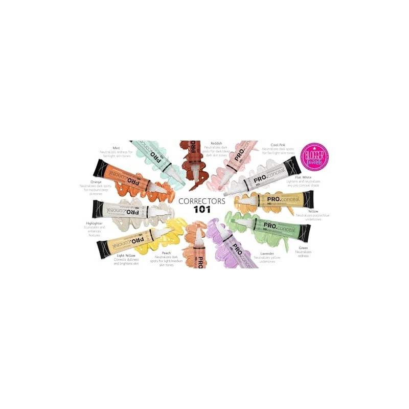 L.A. Girl Corrector Pro Conceal HD, corrector amarillo, 0.25 onzas
