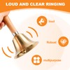 Super Loud Hand Bell, Metal Bells with Wooden Handle, Solid