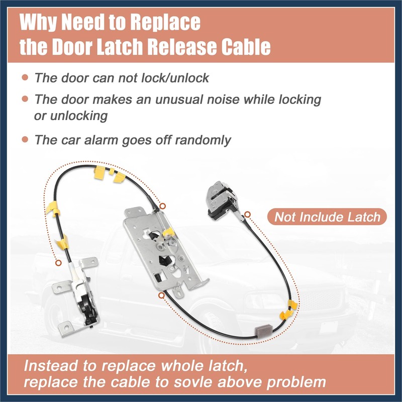INFINAUTO 2 Pcs Door Latch Release Cable for Ford F150