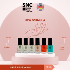 SNC Supra Nail Oil Set 6 x 12 ml - Vitamin E Enriched, Various Fragrances, Moisturising