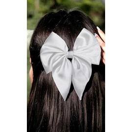 AL KASEEN Fashion Hair Bows for Women Bows for hair Silk Satin Hair Ribbons Bow Hairclip for Women Cute Hair Clip for Girls Large Vintage Hair Hair Accessories Big Ribbon Bow Clip (Multi-3, 6)