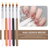 EBHO Pack of 5 Nail Gel Brushes, Brush for Gel