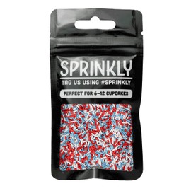 SPRINKLY - Matt Sugar Strands - Red, White & Blue - 30g