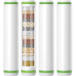 Shower Filter Compatible with PWERAN Handheld Shower Head, 9 Stage Replacement Filters for Hard Water, High Efficiency Filtrat-ion for Chlorine and Harmful Substances, 4 Pack