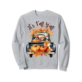 It’s Fall Y’all Japanese Chin Pumpkins Truck Autumn Season Sweatshirt