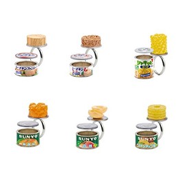 Art Uni Technicolor Canning Ring Collection, Canned Ring and Inner Ring, Hagoromo Foods & Sanyodo Edition (Complete 6 Types Set (Full Comp), Capsule Toy