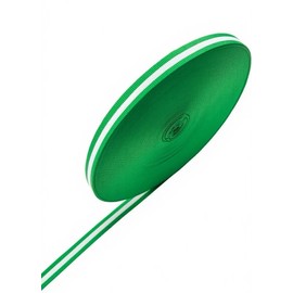 Green White Striped Grosgrain Ribbon, 3/8 Inch x 55 Yards Christmas Green Stripes Decorative Ribbon Polyester Fabric Craft Ribbons for Bow Gift Wrapping Chirstmas DIY Making