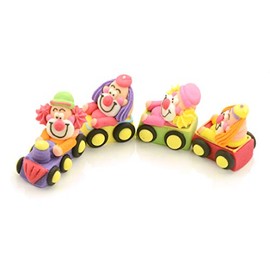 Pati-Versand Clowns in Train Sugar Set of 4