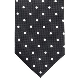 MICHIKO LONDON Brand Necktie, 100% Silk, Woven Pattern, Checkered Dots -