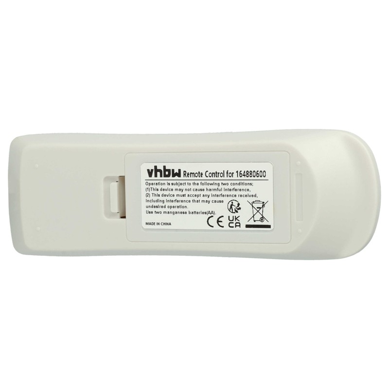 vhbw Replacement Remote Control for Epson 156606, 164880600 for Projector