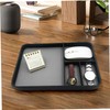 Desk Drawer Organizer, 12x8in PU Leather Valet Tray with Compartment,