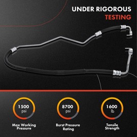 A-Premium Power Steering Pressure Hose Line Assembly Compatible with Mazda CX-7 CX7 2007 2008 2009 2010 2011 2012, 2.3L Gas, Pump To Rack/Gear