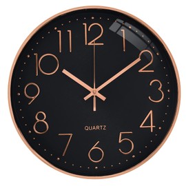 Wall Clock 12 Inch Modern Clock Silent Non Ticking Round Wall Clocks for Living Room Kitchen Bedroom School Home Office Classroom