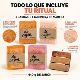 Jabones Exfoliantes con Fibras Naturales · Cítricos · 4 Barras