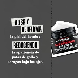 Kiehls Age Defender - Crema Contorno de Ojos para Hombre, Tratamiento Reparador que Reafirma y Reduce Ojeras y Patas de Gallo, Sin Parabenos, Frmula  