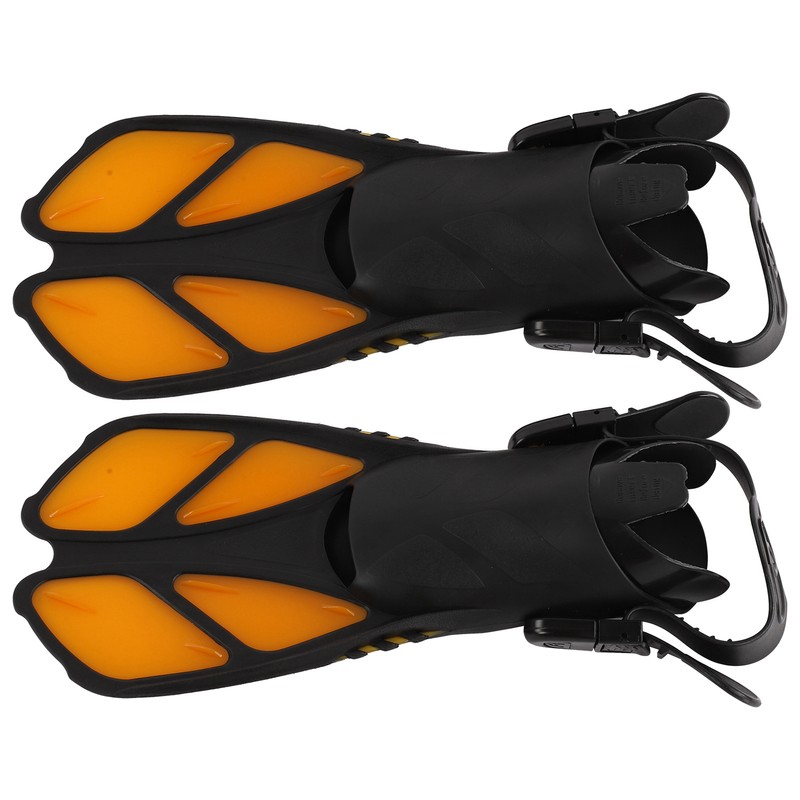 2pcs Adjustable Snorkel Fins Soft TPR Open Heel Long Diving