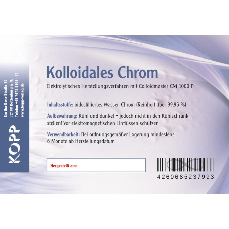 Colloidal Chrome Concentration 50 ppm | 250 ml | Purity