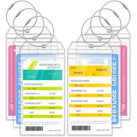 Kofferanhänger für Kreuzfahrten 19x11cm, 6 Kreuzfahrt Gepäckanhänger für Aida TUI Mein Schiff, Robuste Wasserfeste PVC Transparente Kofferanhänger, Cruise Luggage Tag mit 6 Verschraubbaren Metallband