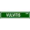 ANY AND ALL GRAPHICS Vulvitis 4"x18" Standard Green Street Sign