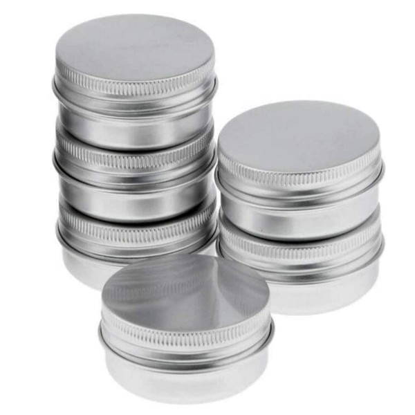 HappyHome Cream Case, Aluminum Cans, 6 Pieces, Cosmetics, Nail Parts,