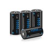 CITYORK 4 Pack 10000mAh Rechargeable D Batteries, 1.2V Ni-MH High