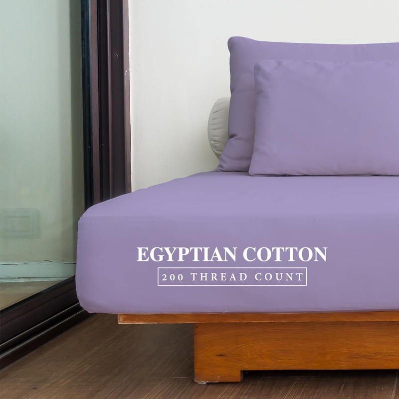 MistyMorning Extra Deep Fitted Sheet 16''/40cm, Egyptian Cotton bed sheets