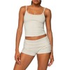 RUEWEY Women Y2k Pajama Set Striped Sleeveless Crop Cami Top