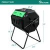 YITAHOME Large Outdoor Dual Bin Composter Tumbling, 43 Gallon Rotating