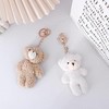 Bear Plush Keychain, Soft Cotton Stuffed Animal Keyring for Backpack,