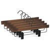 TOPIA HANGER Pants Hangers, Wooden Skirt Hangers with Adjustable Metal