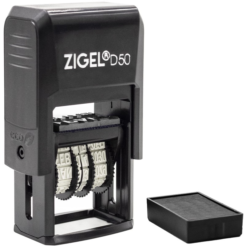 ZIGEL D50 Date Stamp with Received - Self Inking Date
