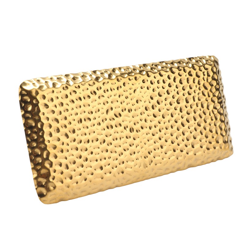Hammered Tray Exquisite Odorless Stainless Steel Serving Tray for Living