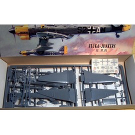 VINTAGE HELLER STUKA-JUNKERS JU. 87 B1--VG- COMPLETE-OPEN BOX