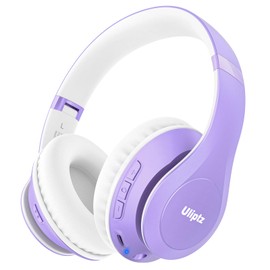 Uliptz Wireless Headphones Over Ear, 65 Hrs Playtime Bluetooth Headphones, 6 EQ Modes Foldable Lightweight Headphones Wireless, Foldable Bluetooth 5.3 Headphones for Travel/Office/PC(Purple)