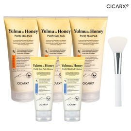 (현대홈쇼핑)시카알엑스 율무 인 허니 퓨리파이 스킨 팩 기본구성 180ml3개 + 스파츌라 1개 + 클렌저 (Hyundai Home Shopping) Cica RX Job's Tears Honey Purifying Skin Pack Basic Set 180ml 3pcs + 1 Spatula + Cleanser