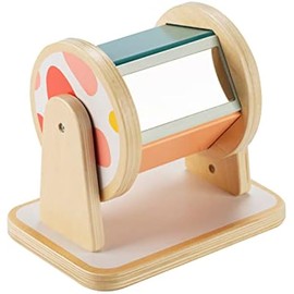 Montessori Spinning Drum, Montessori Toys for Babies 6-12 Months, Montisory Baby Toys for 1 Year Old Infant, Wooden Toys for Baby