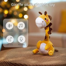 TUMAMA Dancing Talking Giraffe Toys, Mimicking Twisting Electronic Soft Plush Giraffe Toy with Record & Repeating What You Say, Singing Interactive Baby Toy for Toddler Boys Girls Gifts