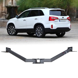 TIOYAR Trailer Hitch Black Steel Compatible with 2011 2012 2013 Kia Sorento and 2010 2011 2012 Select Hyundai Santa Fe w/2” Hitch Receiver